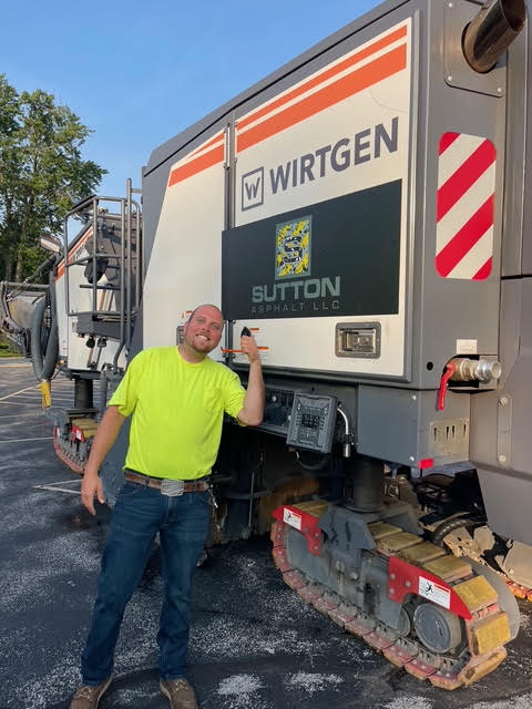 Sutton Asphalt owner with Wirtgen milling machine